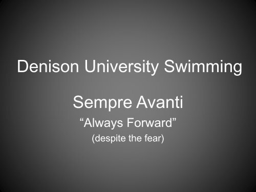 Denison University Swimming