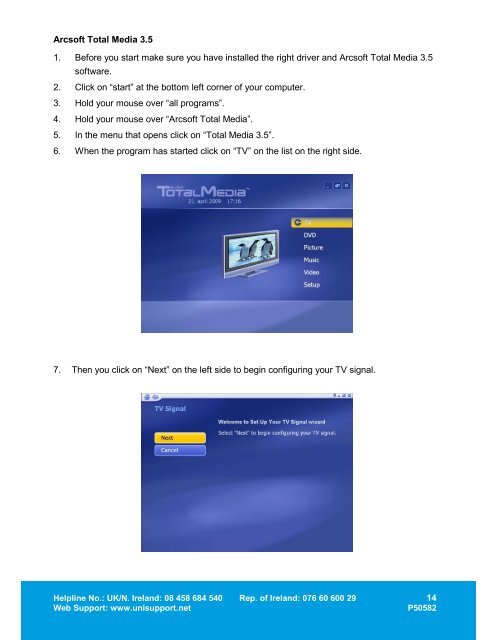 DVB-T Tuner User Manual - unisupport