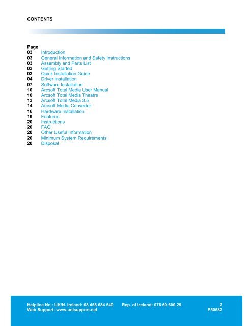 DVB-T Tuner User Manual - unisupport