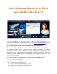 Remove Extensions to Make your MacBook Run Faster
