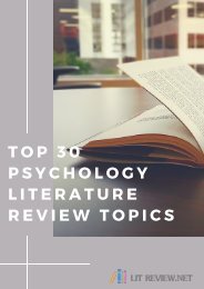 Psychology Literature Review Topics