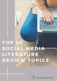 Social Media Literature Review Topics