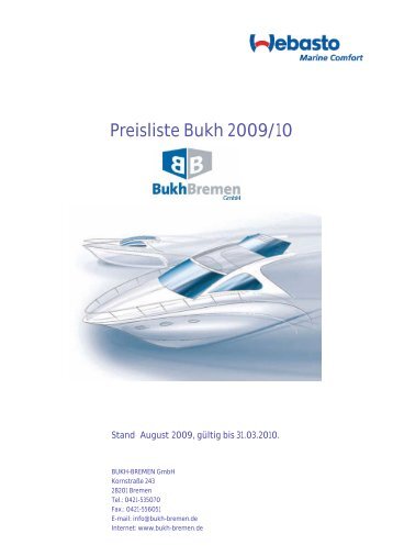 Preisliste Bukh 2009/10 - BUKH Bremen