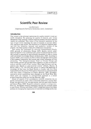 Scientific Peer Review - Lutz-bornmann.de