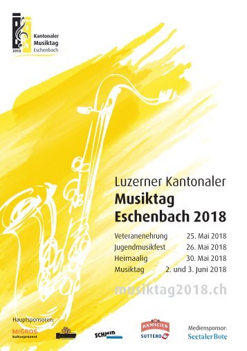 Festführer Musiktag 2018 Eschenbach Luzern