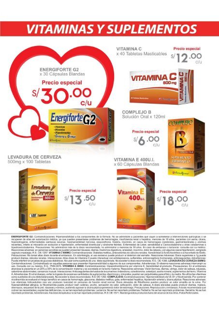 CATÁLOGO DE OFERTAS - BOTICAS Y SALUD  MAYO 2018