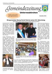 Die Landjugend - Aktionen 2012 - Gemeinde Unterneukirchen