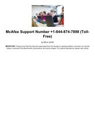 McAfee Support Number +1-844-874-7898 (Toll-Free)