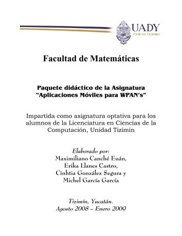 Aplicaciones Móviles para WPAN's - Unidad Multidisciplinaria ...