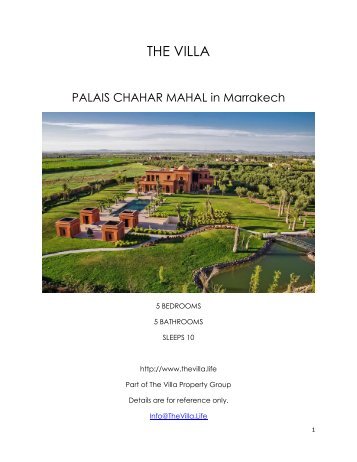 Palais Chahar Mahal - Marrakech