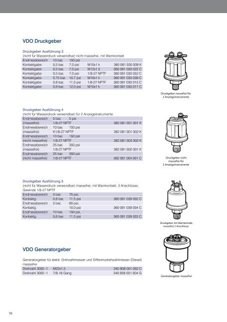 VDO Katalog - BUKH Bremen