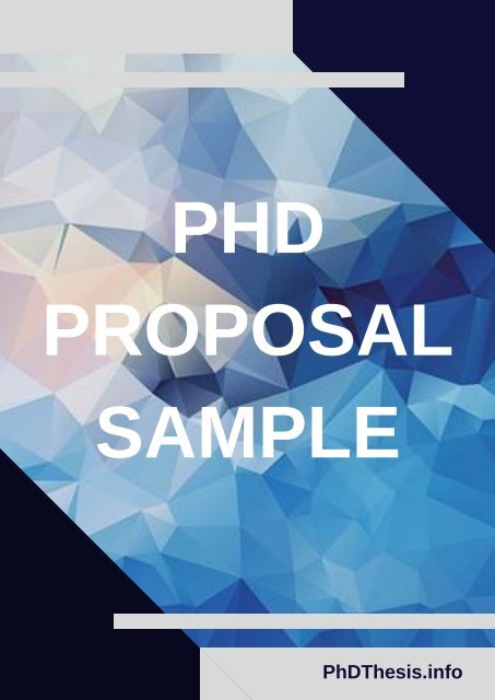PhD Proposal Sample