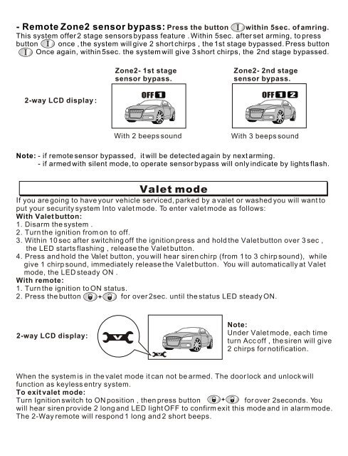 2-way car alarm system with remote engine start - Net Trading