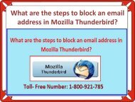 What are the steps to block an email address in Mozilla Thunderbird?