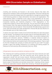 Mba Dissertation Topic Examples MBA Dissertation Example on ITIL