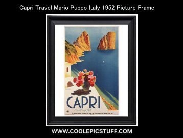 Capri Travel Mario Puppo Italy 1952 Picture Frame