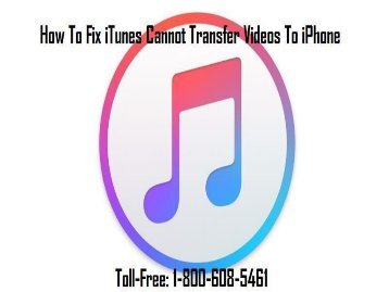 How To Fix iTunes Cannot Transfer Videos To iPhone? 1-800-608-5461