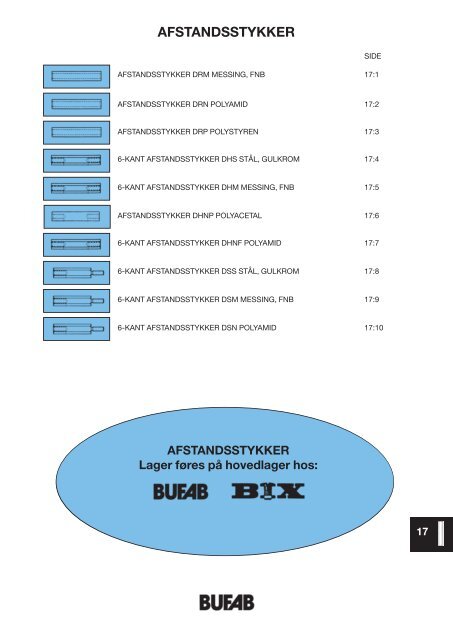 6-kant afstandsstykker dss