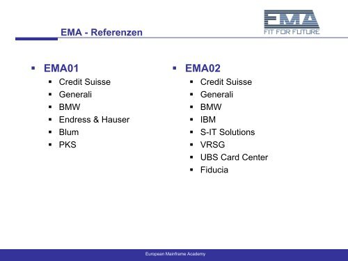 Vorträge - European Mainframe Academy