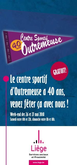 Programme des 40 ans du Centre sportif d'Outremeuse
