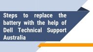 Steps to replace the battery with the help of Dell Technical Support Australia