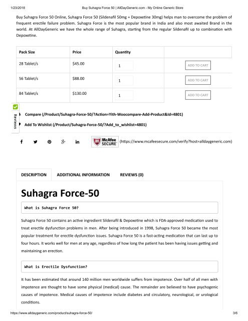 Buy Suhagra Force 50 