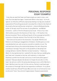 Personal Response Essay Example