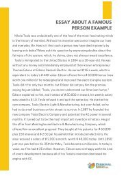 Essay About a Famous Person Example