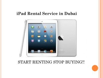 Budget-friendly iPad Rental Services in Dubai by UAE Technician