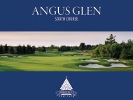 Angus Glen South Course Alterations 2015