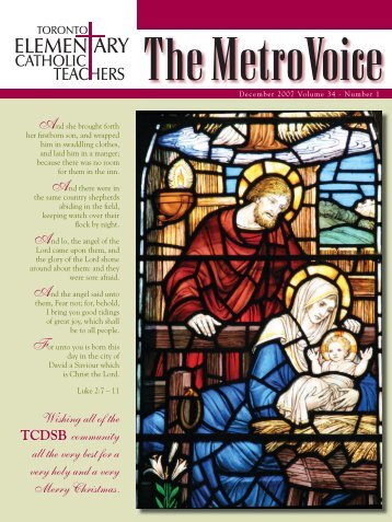 The Metro Voice - Toronto Elementary Catholic Teachers