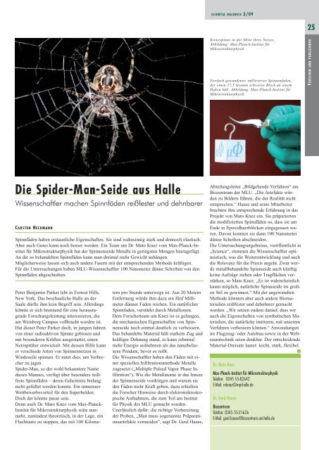 Uni-Magazin 3_2009.indd - Zentrale Universitätsverwaltung - Martin ...