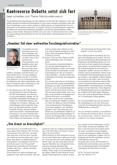 Uni-Magazin 3_2009.indd - Zentrale Universitätsverwaltung - Martin ...