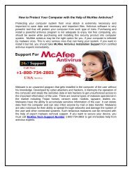 800-734-2803 McAfee Antivirus Technical Live Support 