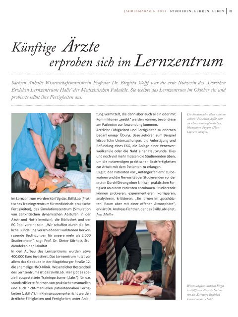 Web-Jahresmagazin2011-Deutsch - Alumni Halenses - Martin ...