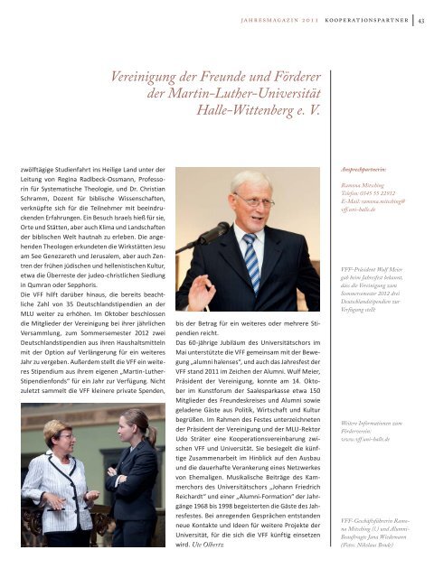 Web-Jahresmagazin2011-Deutsch - Alumni Halenses - Martin ...