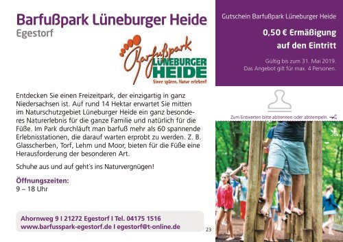 Gutscheinheft Lüneburger Heide 2018