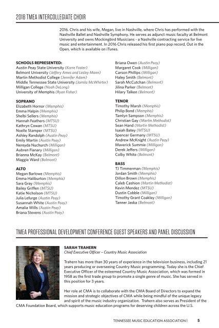 TMEA 2018 Professional Development Conference Program