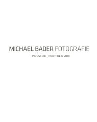 MICHAEL BADER PORTFOLIO 2018/05 Corporate/Industrie