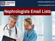 Nephrologist Email List | Nephrologist Mailing Database | CampaignLion