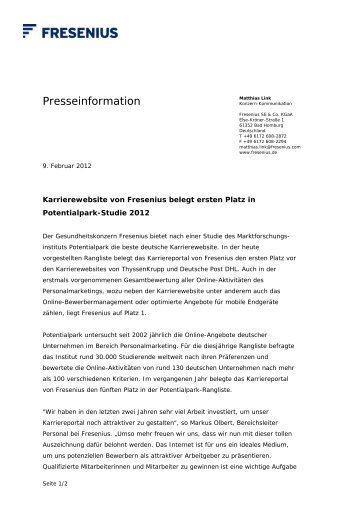 Text als PDF-Dokument - Fresenius SE & Co. KGaA