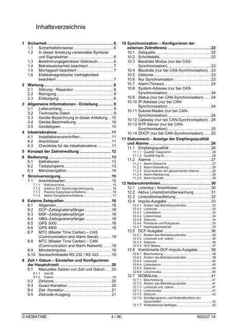 BEDIENUNGSANLEITUNG EuroTime Center ETC - Bürk Mobatime ...