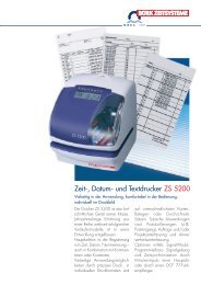 Zeit-, Datum- und Textdrucker ZS 5200 - Bürk Mobatime GmbH