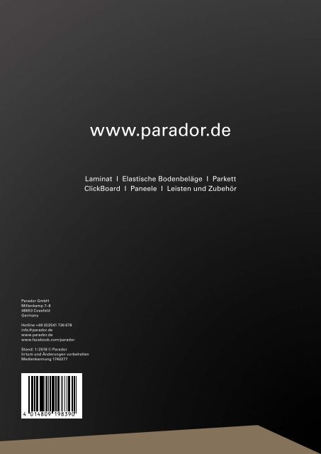 Parador Elastische Bodenbeläge Modular One 2018