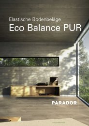 Parador Elastische Bodenbeläge Eco Balance PUR 2018