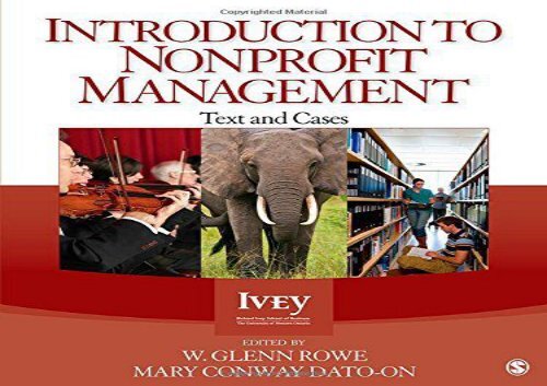 [PDF] Introduction to Nonprofit Management: Text and Cases (Ivey Casebook) Download by - 