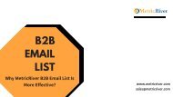 B2B Contact List | Pre-packaged Mailing List