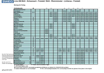 Fahrplan Linie 268