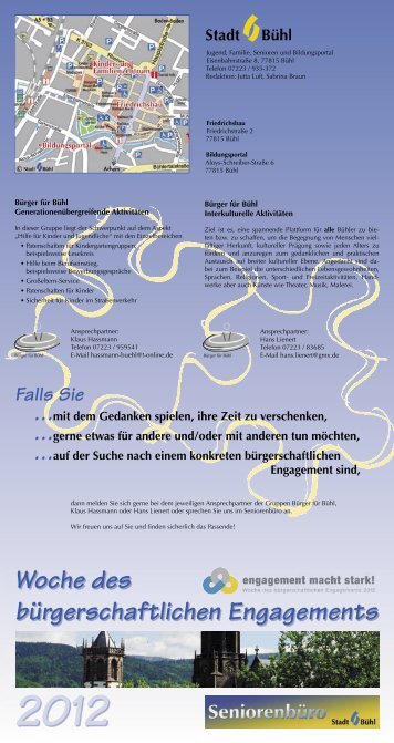 Flyer Woche bürgerschaftliches Engagement - Stadt Bühl
