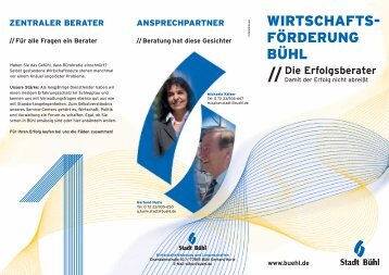 Flyer Wirtschaftsförderung - Stadt Bühl